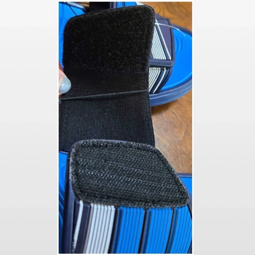 New Shoes Kids Boys Size 1 2 Breeze Blue White Slide On Sandals NWT